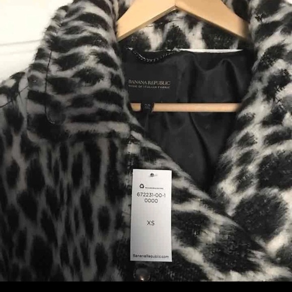 NWT Banana Republic Faux Fur Winter Coat XS - Picture 5 of 6